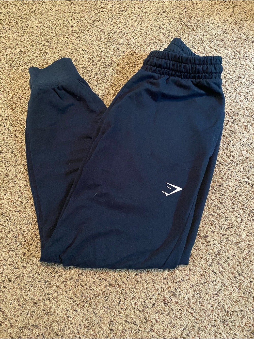 Gymshark Navy Joggers with Logo